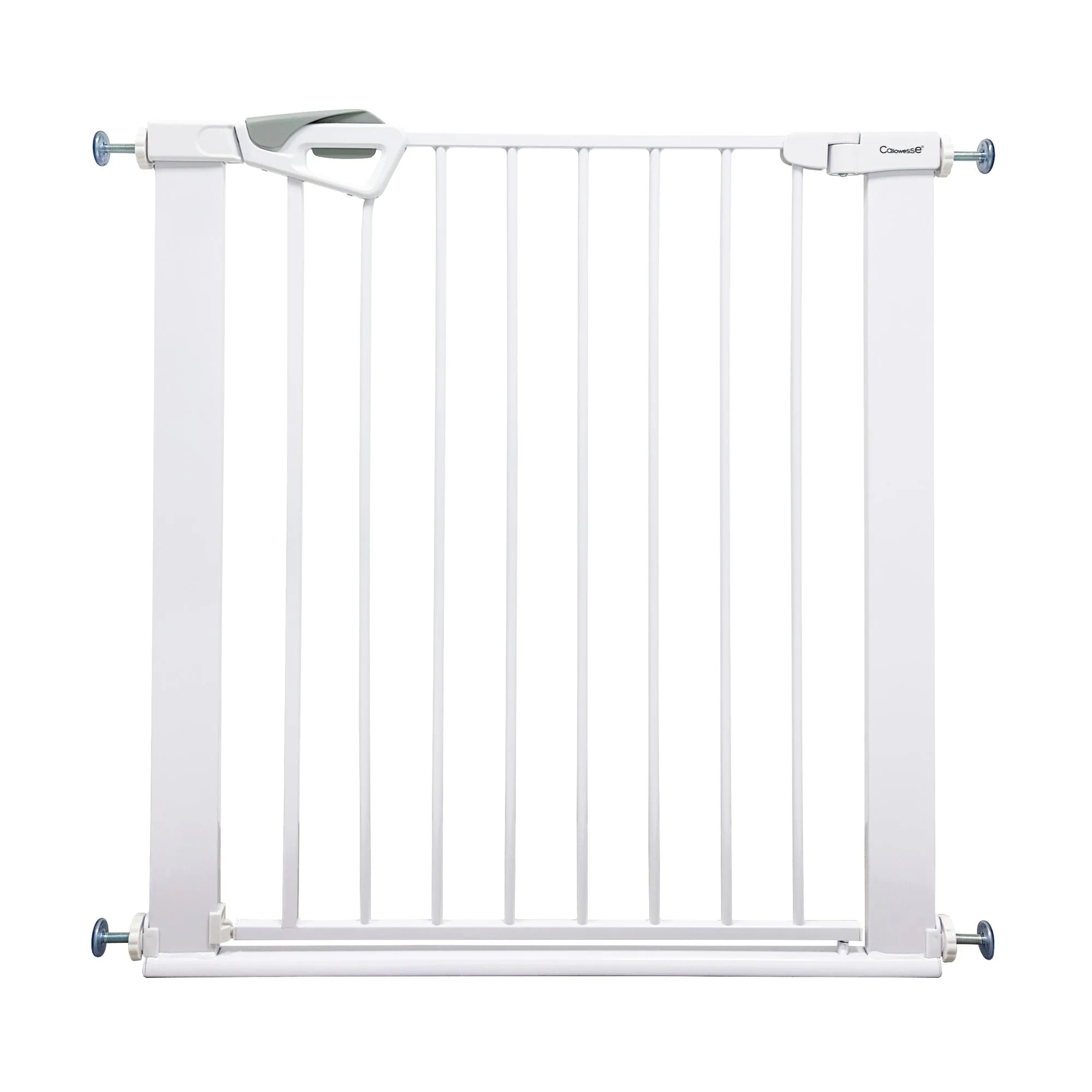 Callowesse Kishu Baby & Toddler Pressure Fit Door & Stair Safety Gate | 75-82cm x H77cm - White