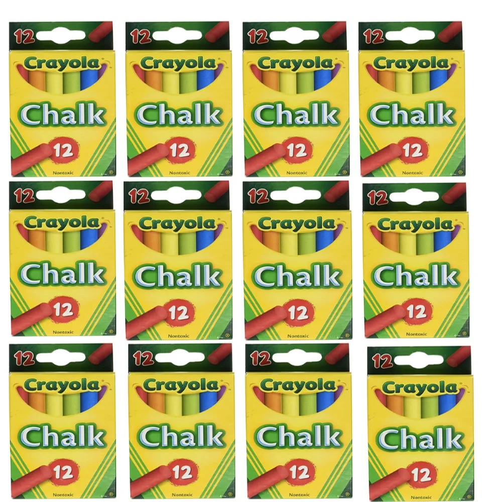 Crayola(R) Chalk 12 Packs - Assorted Colors - 12 Boxes