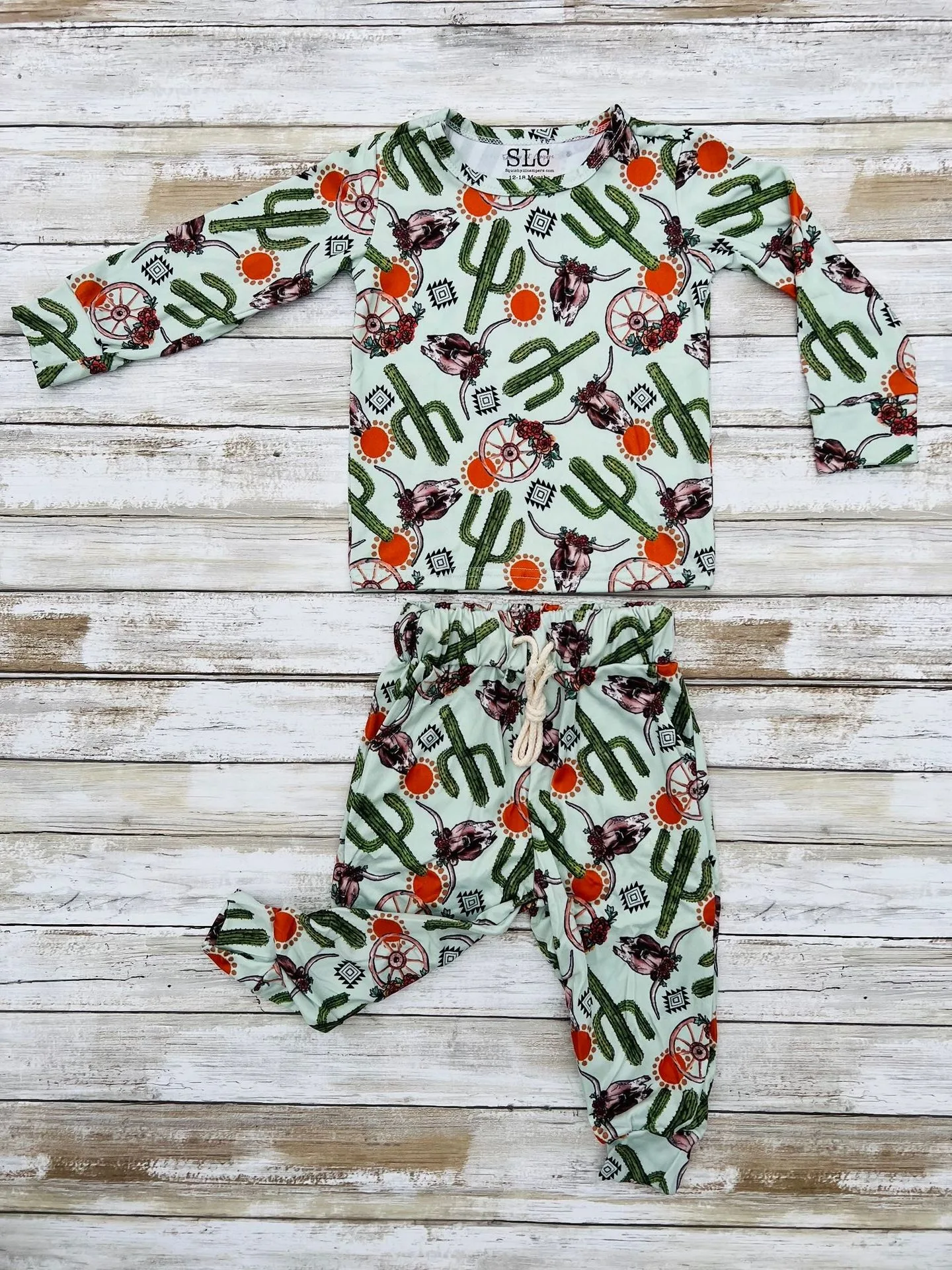 Cacti Cutie Lounge Set: Przytulna piżamka dla niemowląt