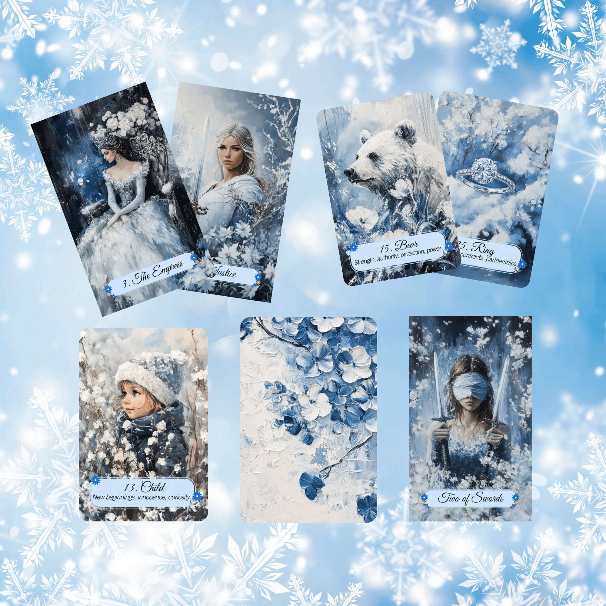 Winter Pastures Tarot & Lenormand Bundle ❄️ A serene 2-deck bundle capturing the quiet beauty and inner wisdom of winter