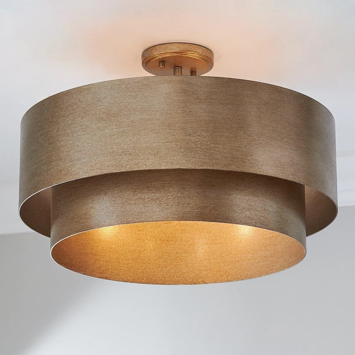 How to Layer Lighting in a Living Room with a Vaulted Ceiling