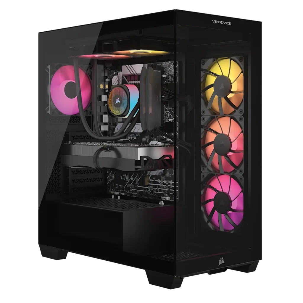 VENGEANCE a7500 herní PC: AMD Ryzen 7 9800X3D, GeForce RTX 5070, 32GB DDR5, 1TB M.2 SSD, Windows 11 Home
