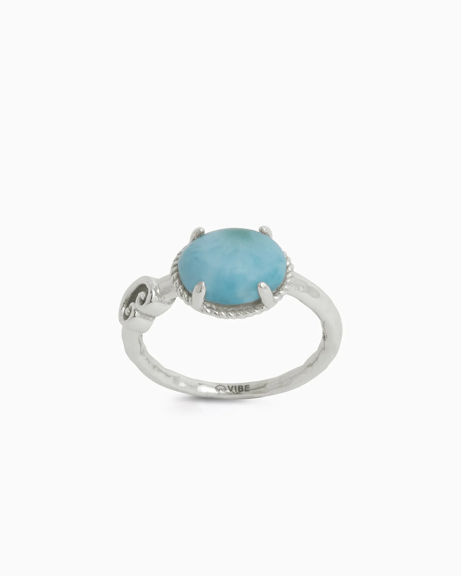 Larimar Steen Ring met Petroglyph
