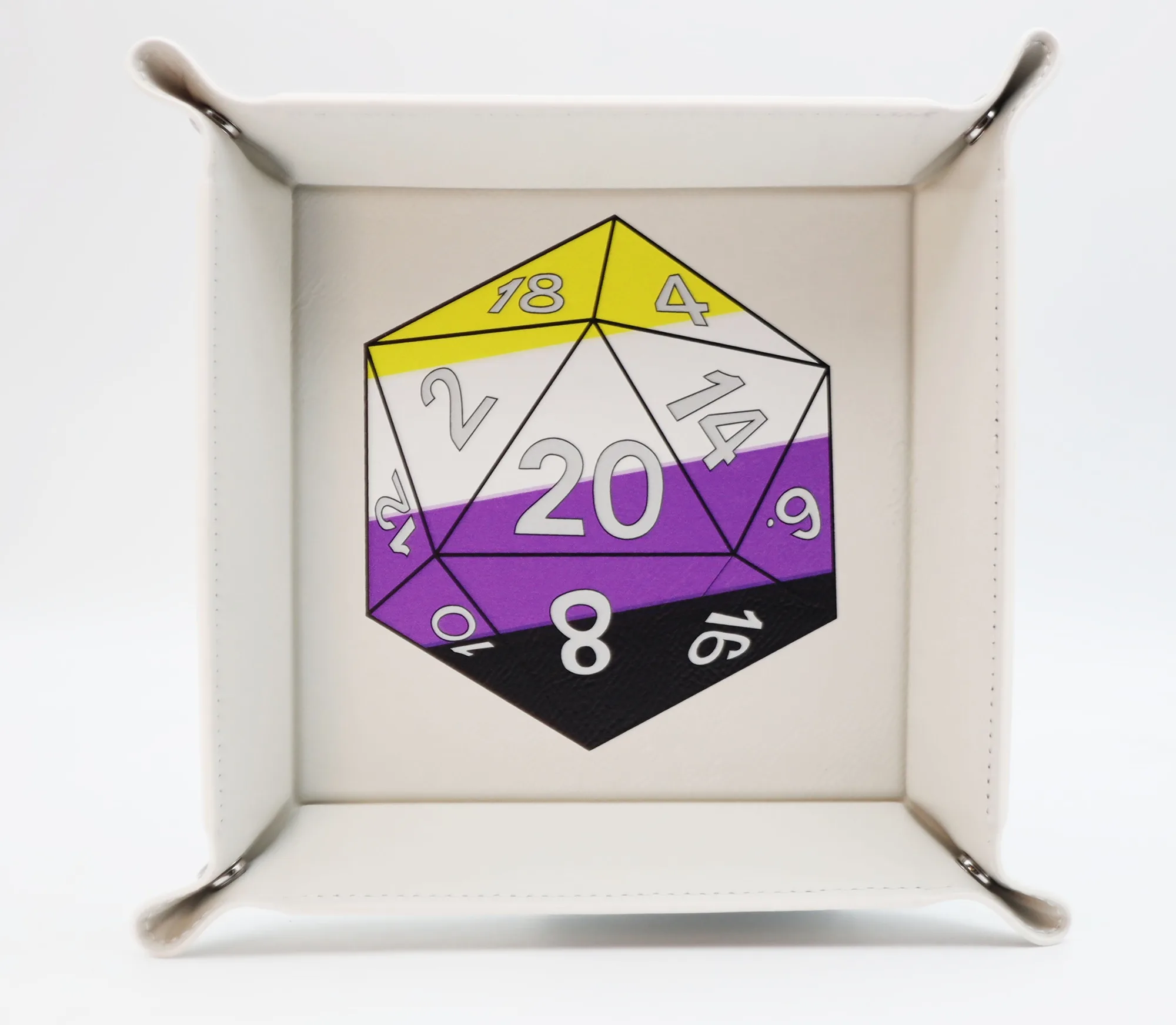 Pride D20 Snap Tray: Nonbinary