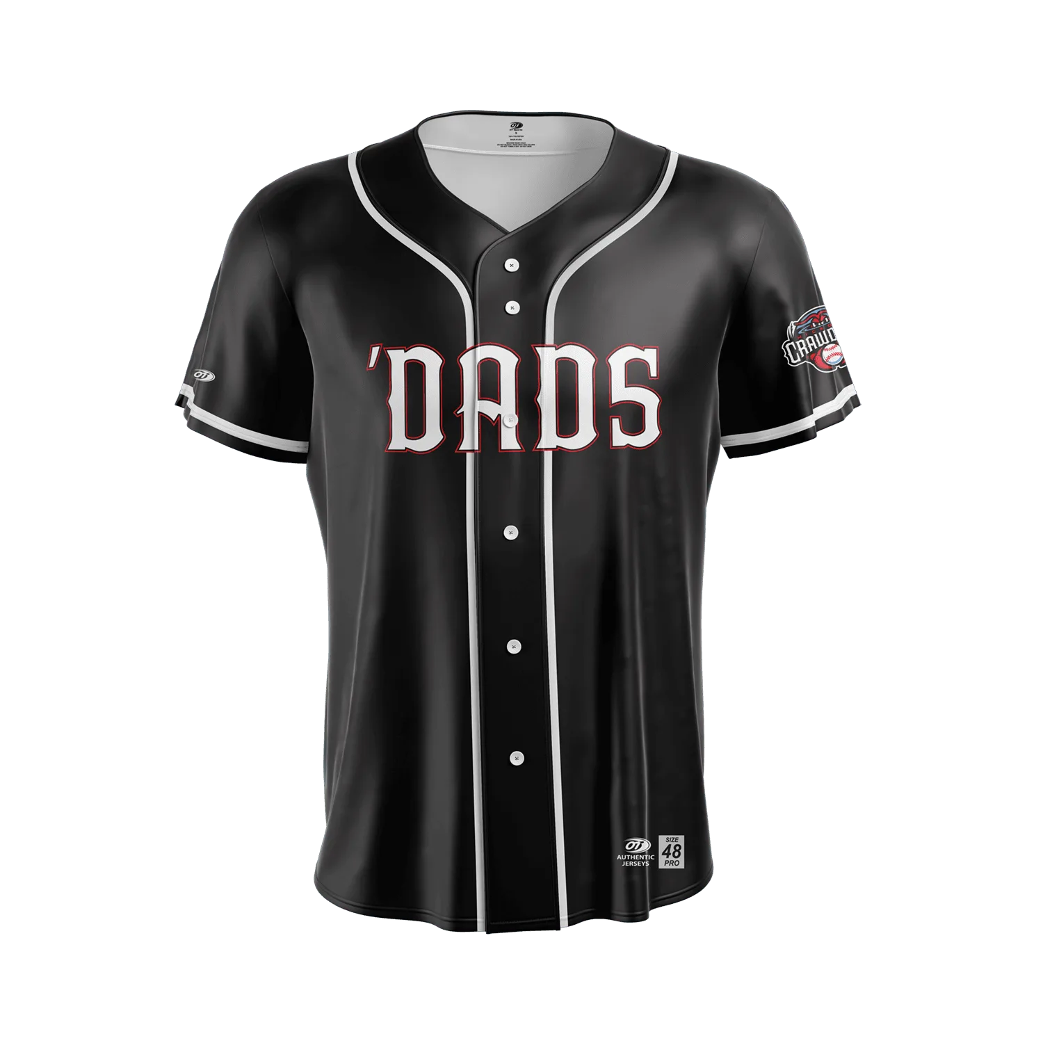 Hickory Crawdads OT Sports 'Dads Black Mens Premium Jersey
