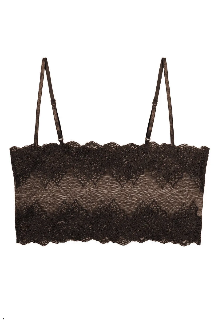 So Fine Lace Crop Cami Schokolade