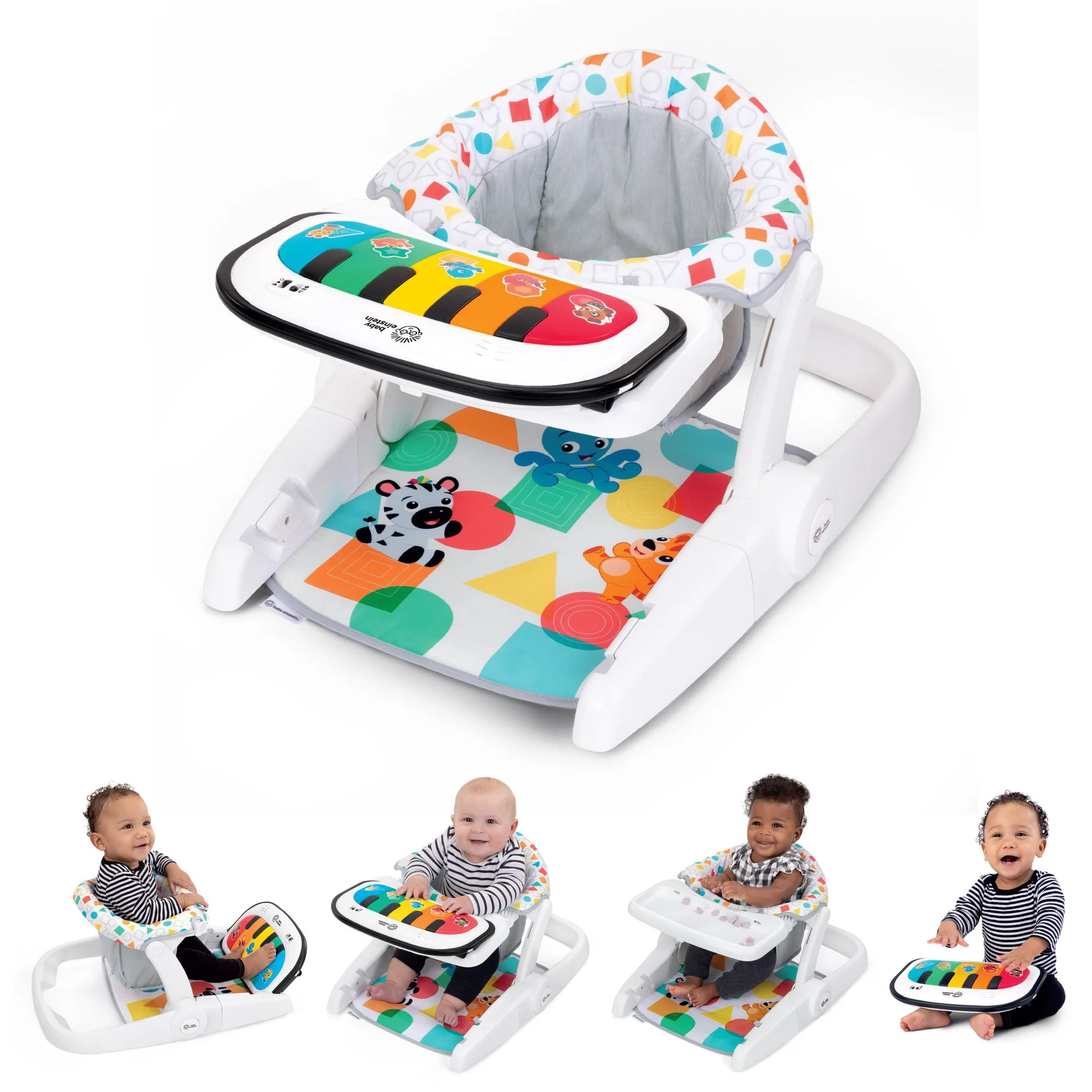 Baby Einstein Tappin' Tunes Learn to Sit 4-in-1 Floor Seat, Ages 4+ Months