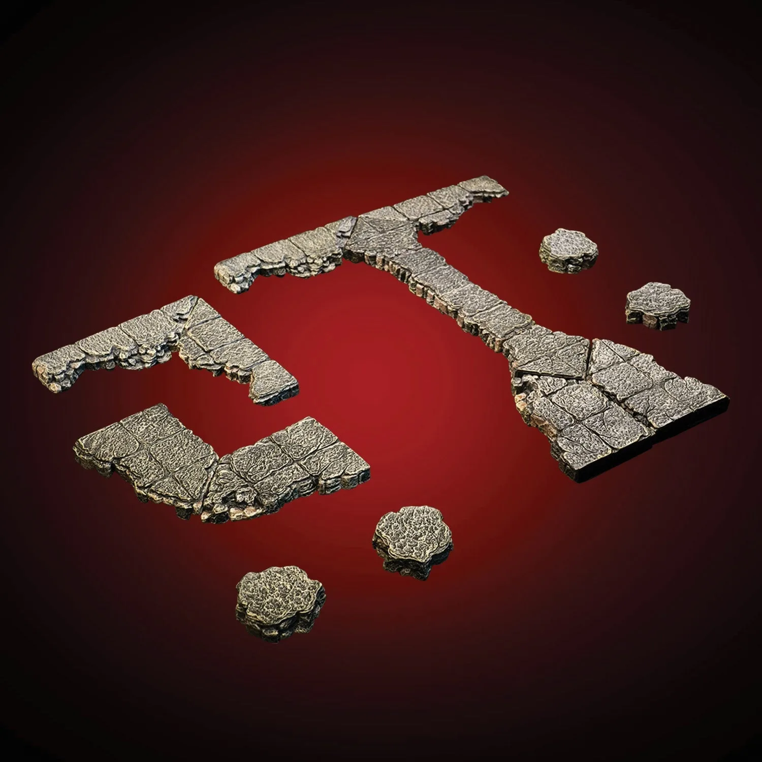 「Ruined Dungeon Floors Angled Ledges」套組內容有哪些?