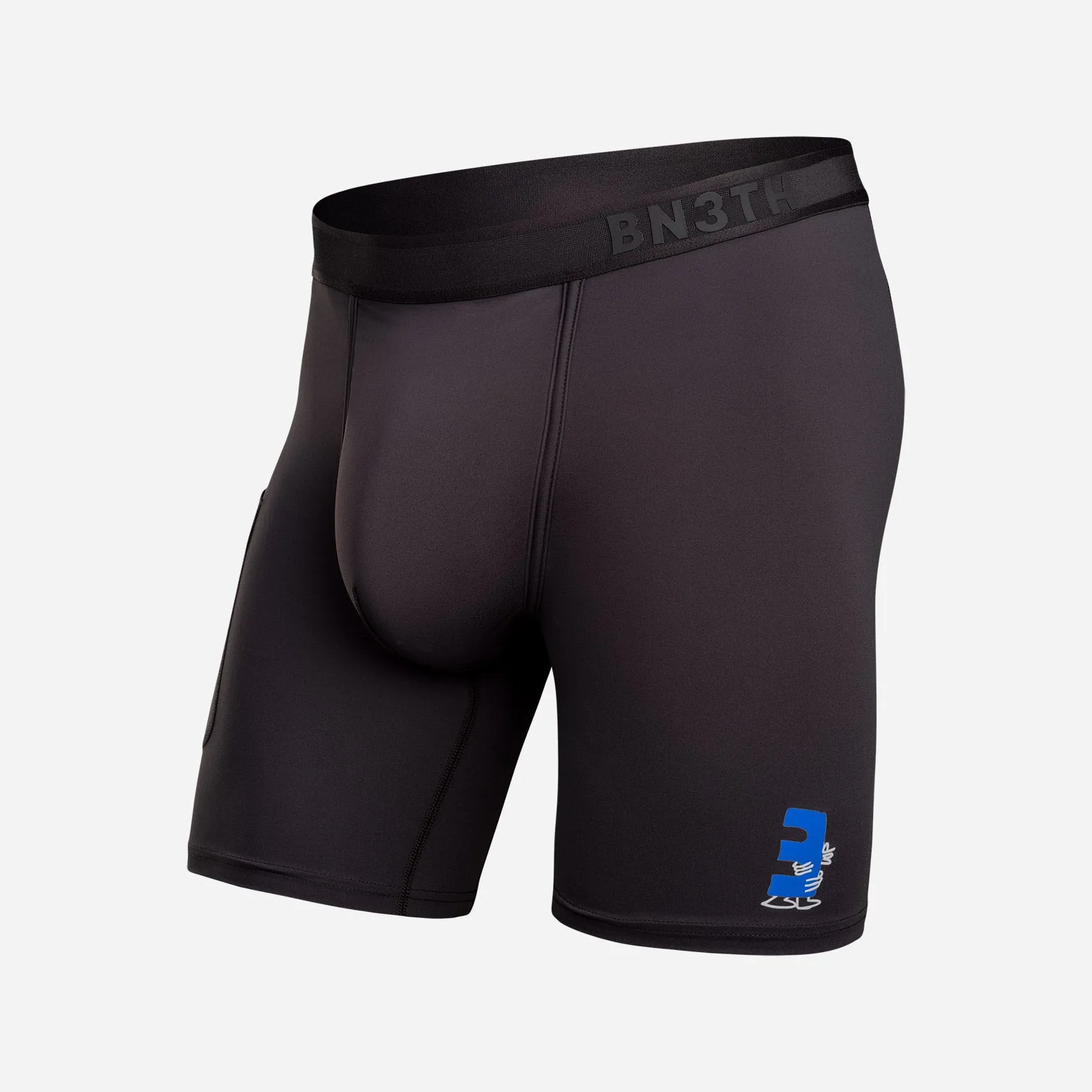 Pro Ultra Liner Short With Pocket: Lucas Beaufort - Black