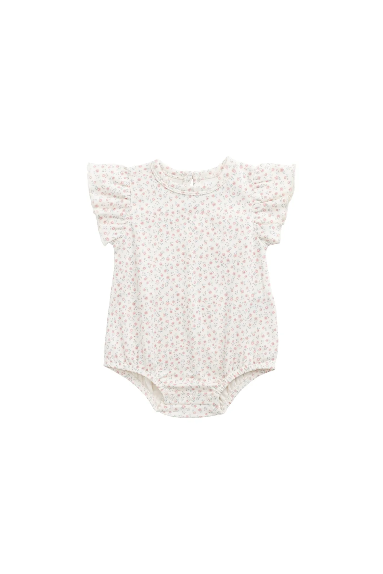 Organic Cotton Sage Onepiece - Posy Garden Pink