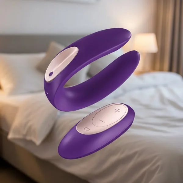 Satisfyer Double Plus Remote Control Vibrator Purple