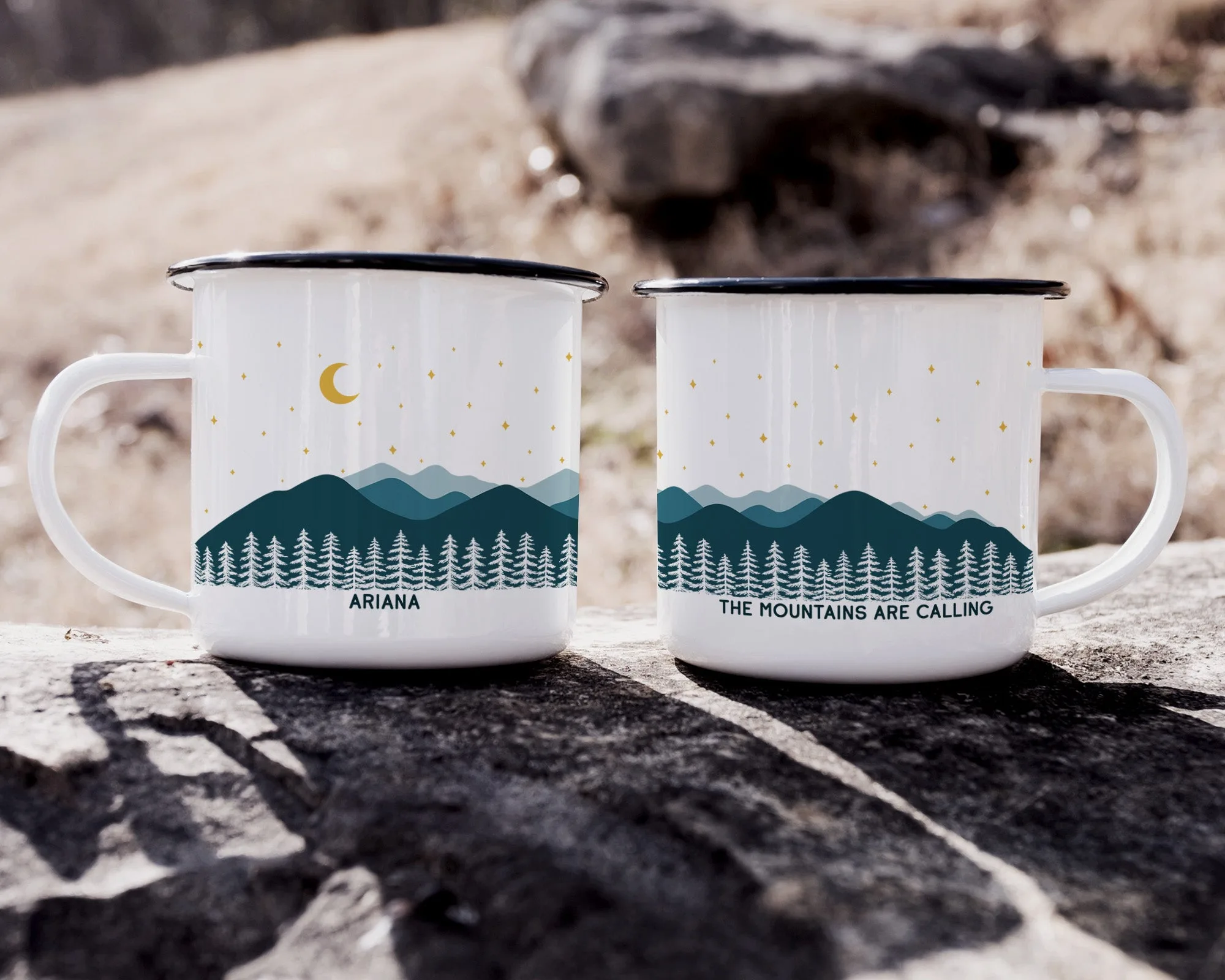 Taza de campamento Montañas estrelladas