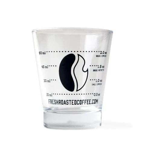 Fresh Roasted Coffee Espresso Glass