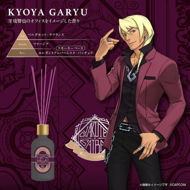 Difusor de Varetas "Ace Attorney" Motivo Klavier Gavin - Aroma inspirado no gabinete do Procurador Gavin