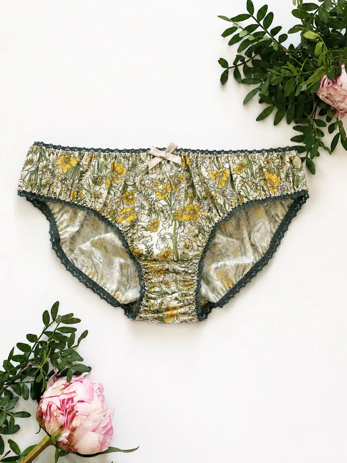 Country Garden Cotton Knicker - Cream