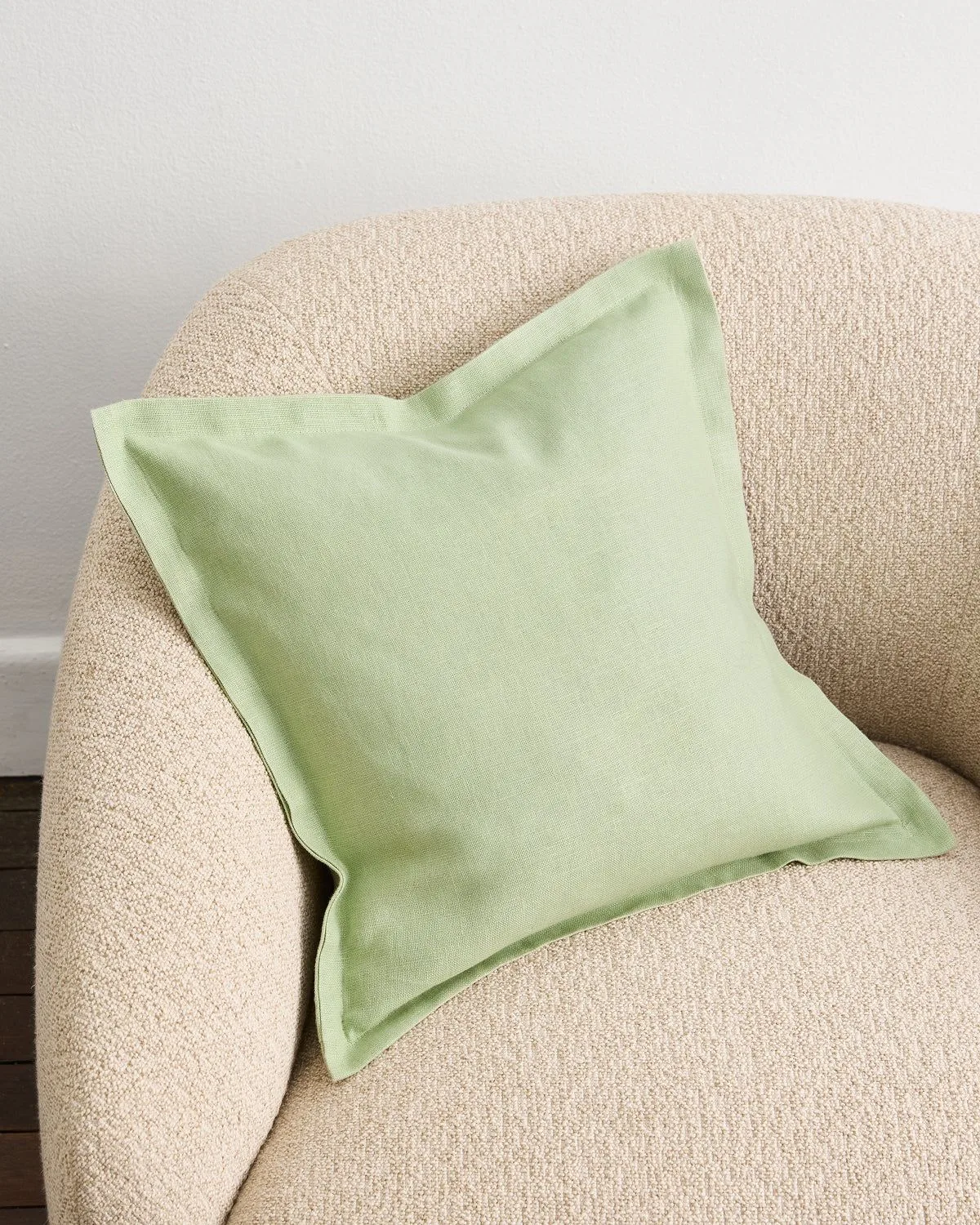 Sage 100% French Flax Linen Cushion Cover