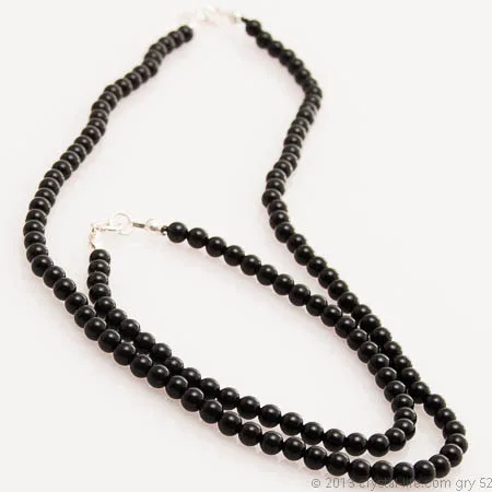 Black Onyx Bracelets, Anklets | Gemstone Therapy