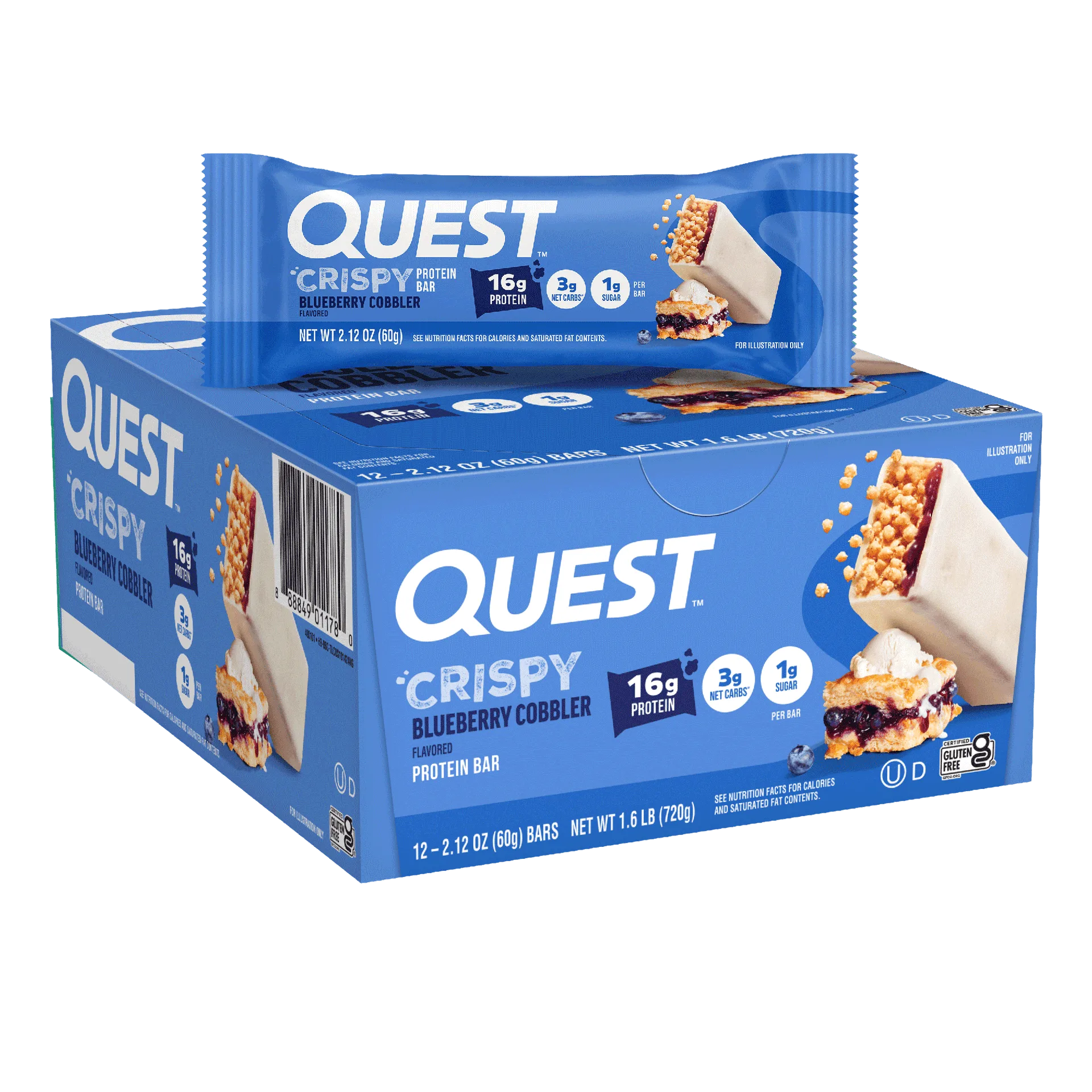 Blueberry Cobbler Crispy Hero Protein Bars