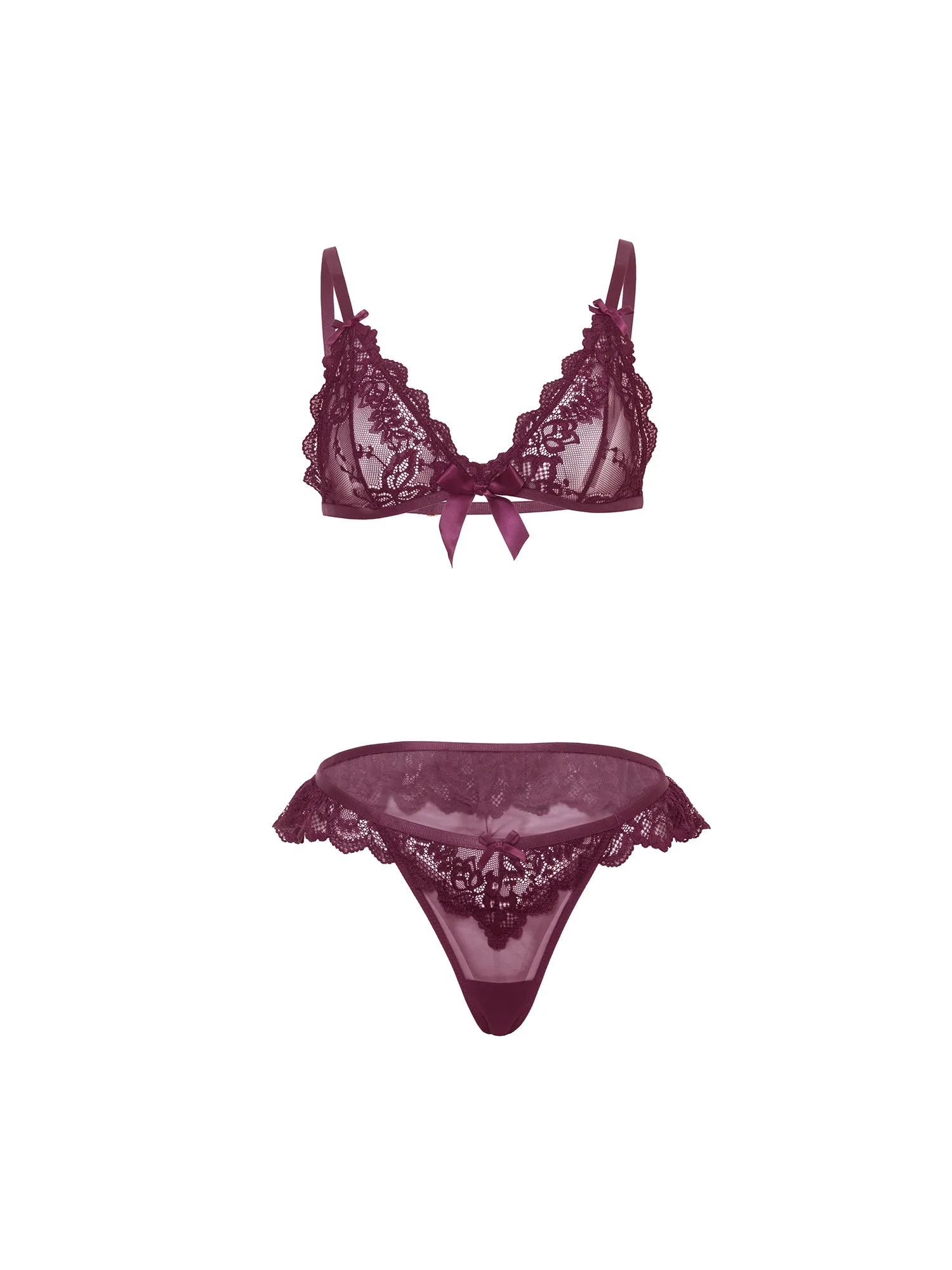 Curvy Valentine Sheer Lacey BH-Set