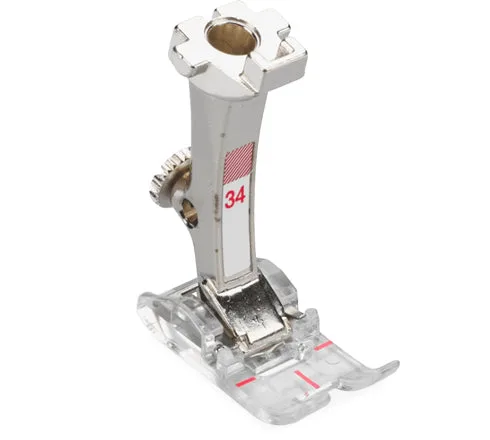 Prensatelas BERNINA #34 para pespuntes inversos con suela transparente