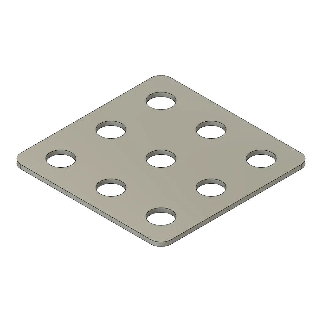 Plate 3x3-hole