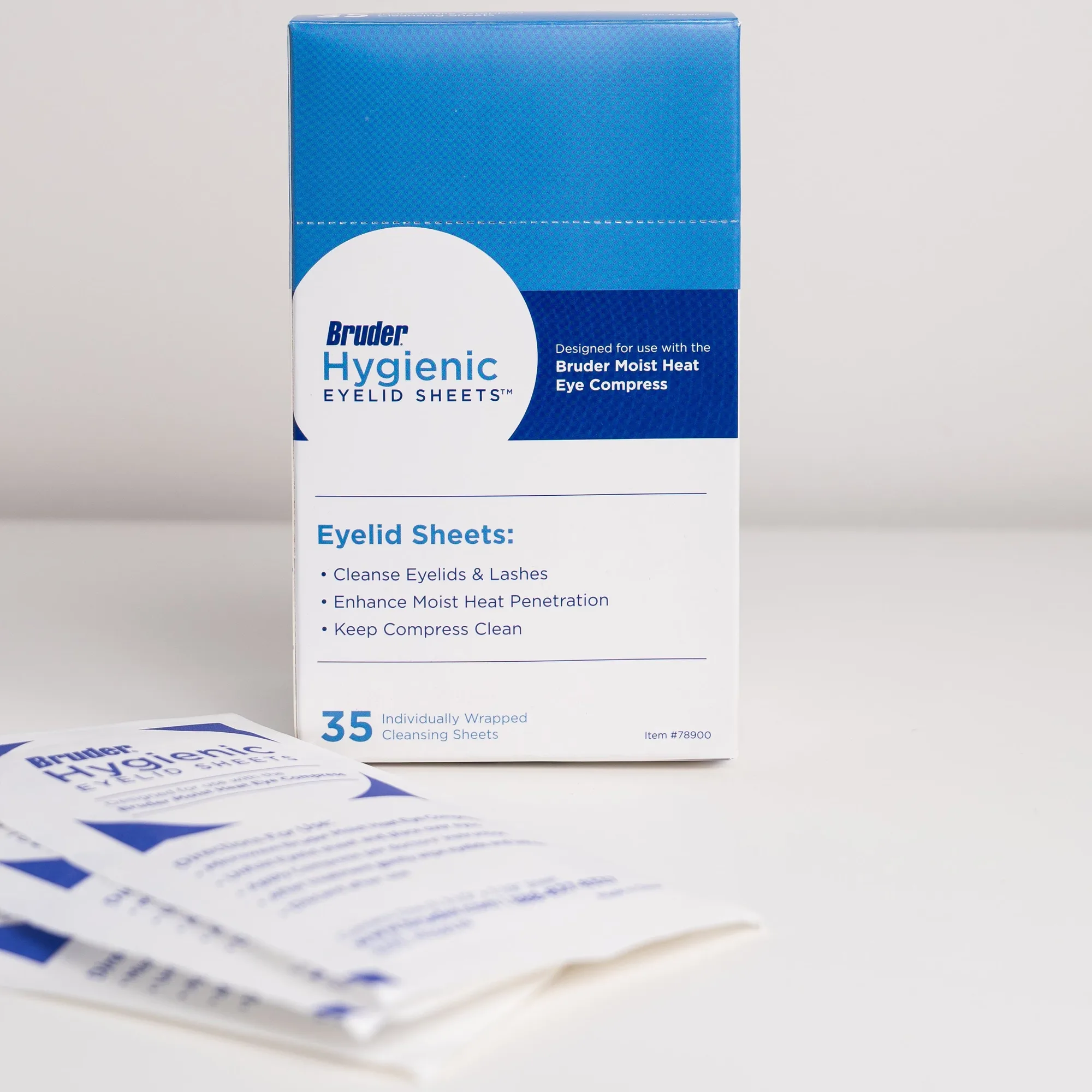 Utiliser les lingettes hygiéniques pour paupières Bruder avec compresse