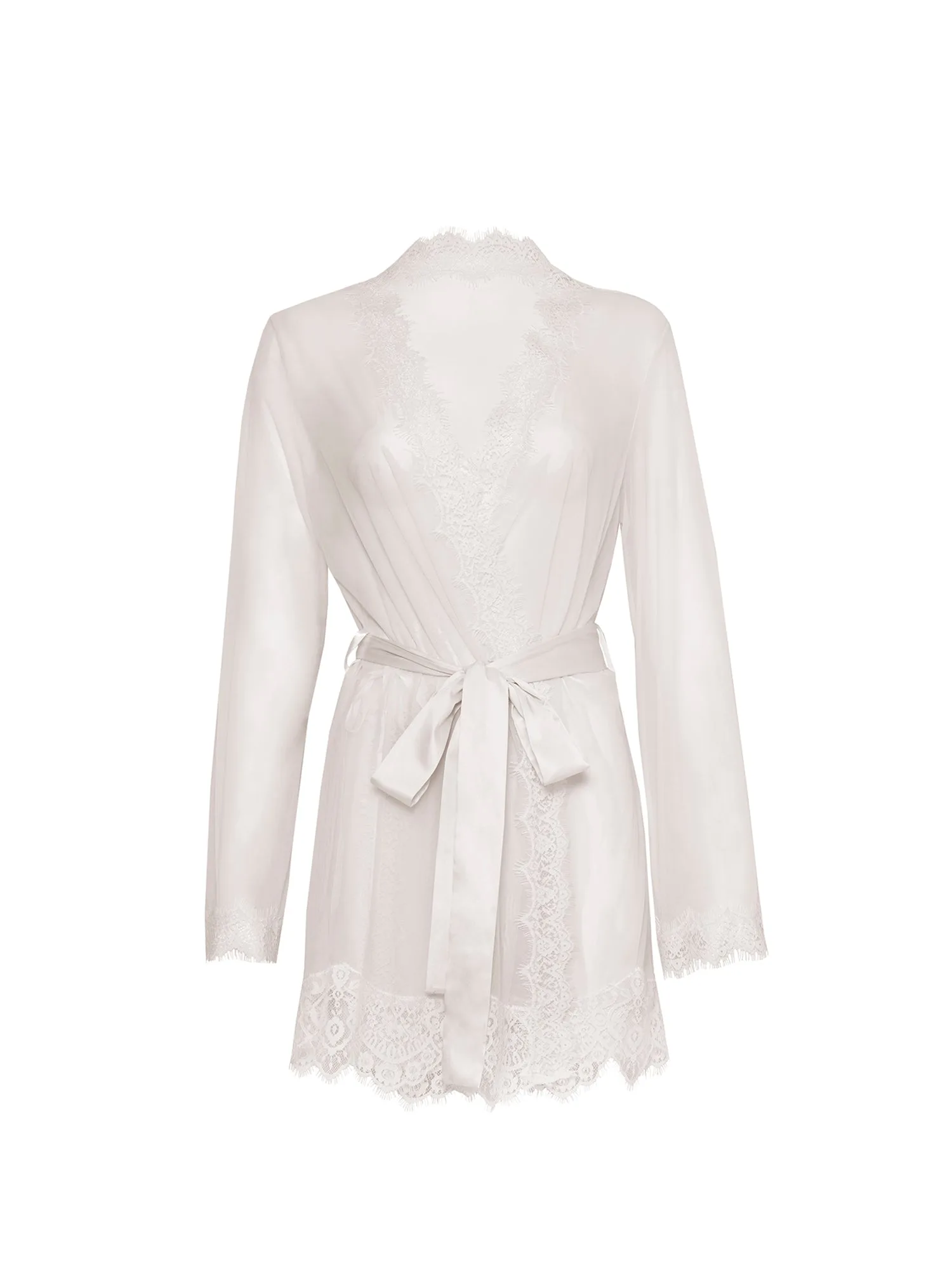 Set Accappatoio Trasparente Corto Provence da Sposa