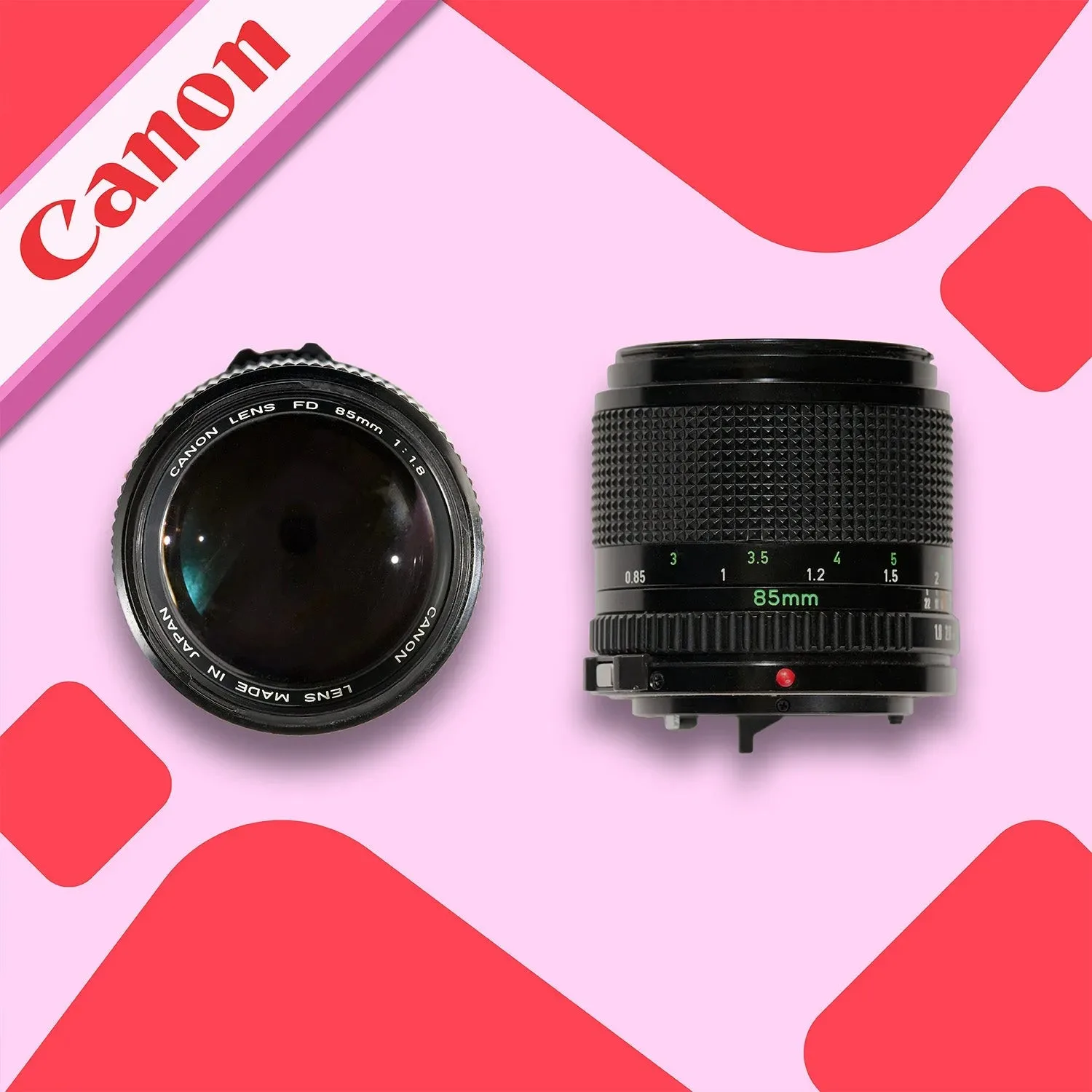 Canon 85mm FD Lens f/1.8 | Manual Focus Film Camera Lens for Canon Cameras