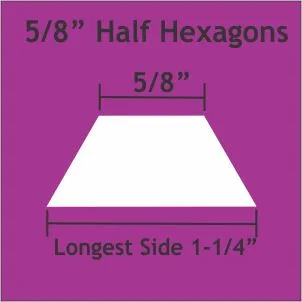 Using 5/8" Half Hexagons for Small EPP Projects