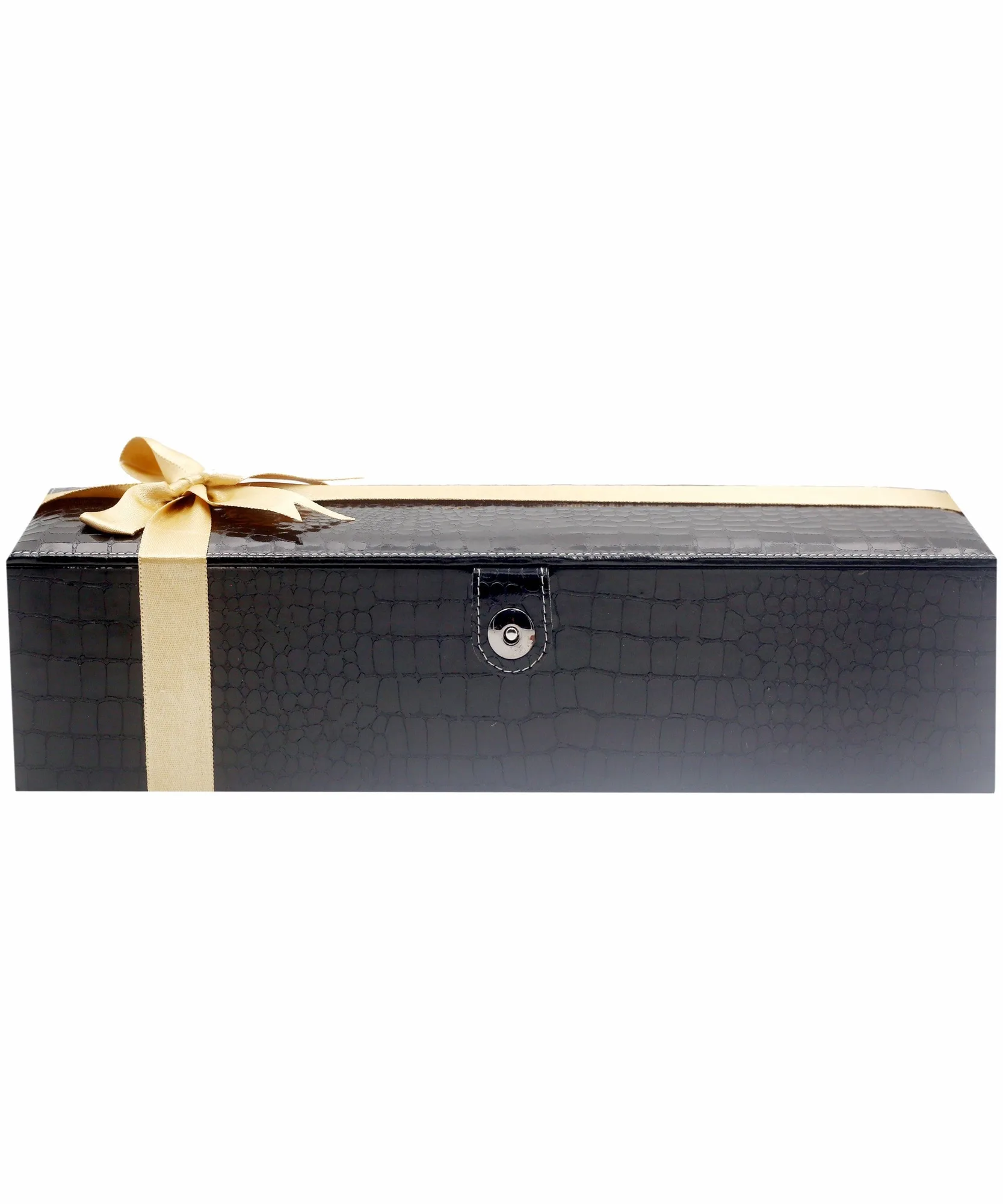 Luxuriöse Kunstleder-Geschenkbox | Premium-Box für 5 Teedosen