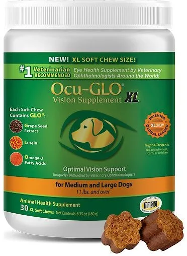 Ocu-GLO XL Vision Supplement for Medium and Large Dogs: FAQ