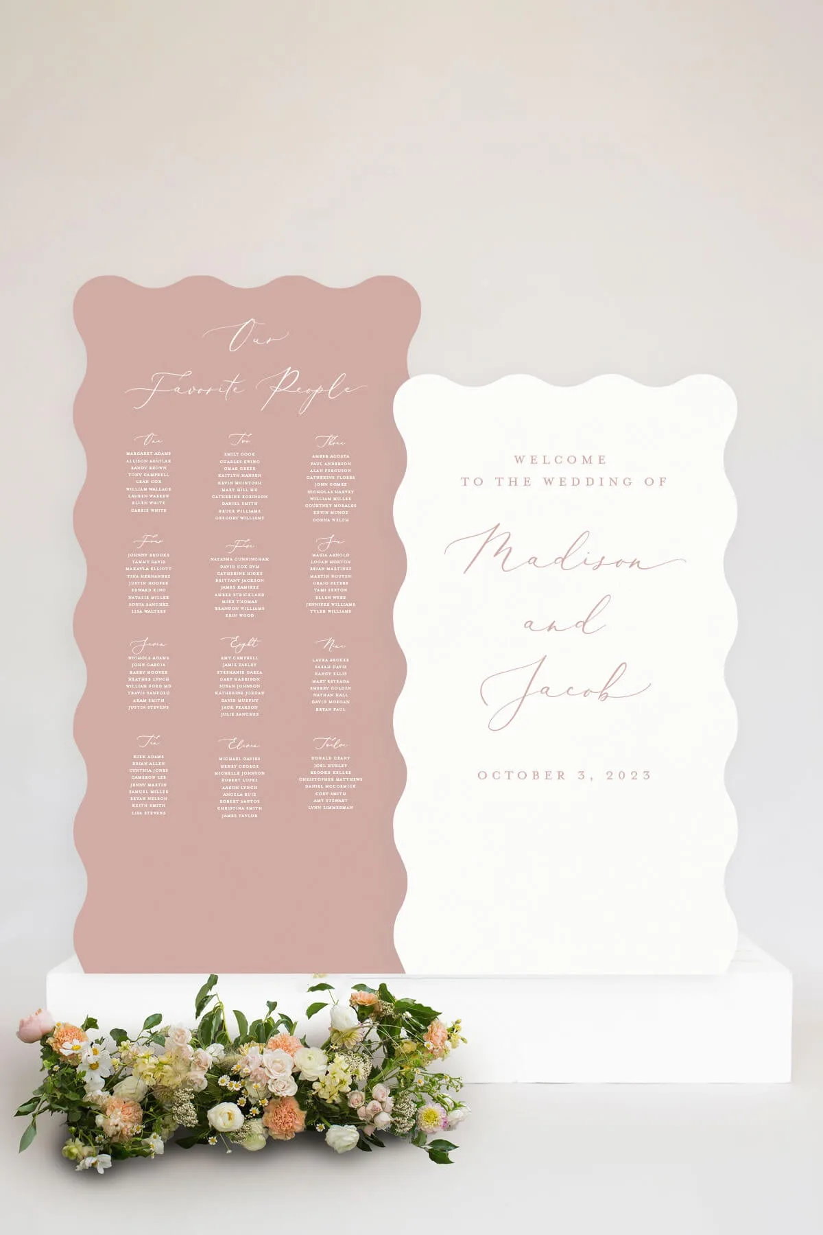 Carteles de boda ondulados | The Madison