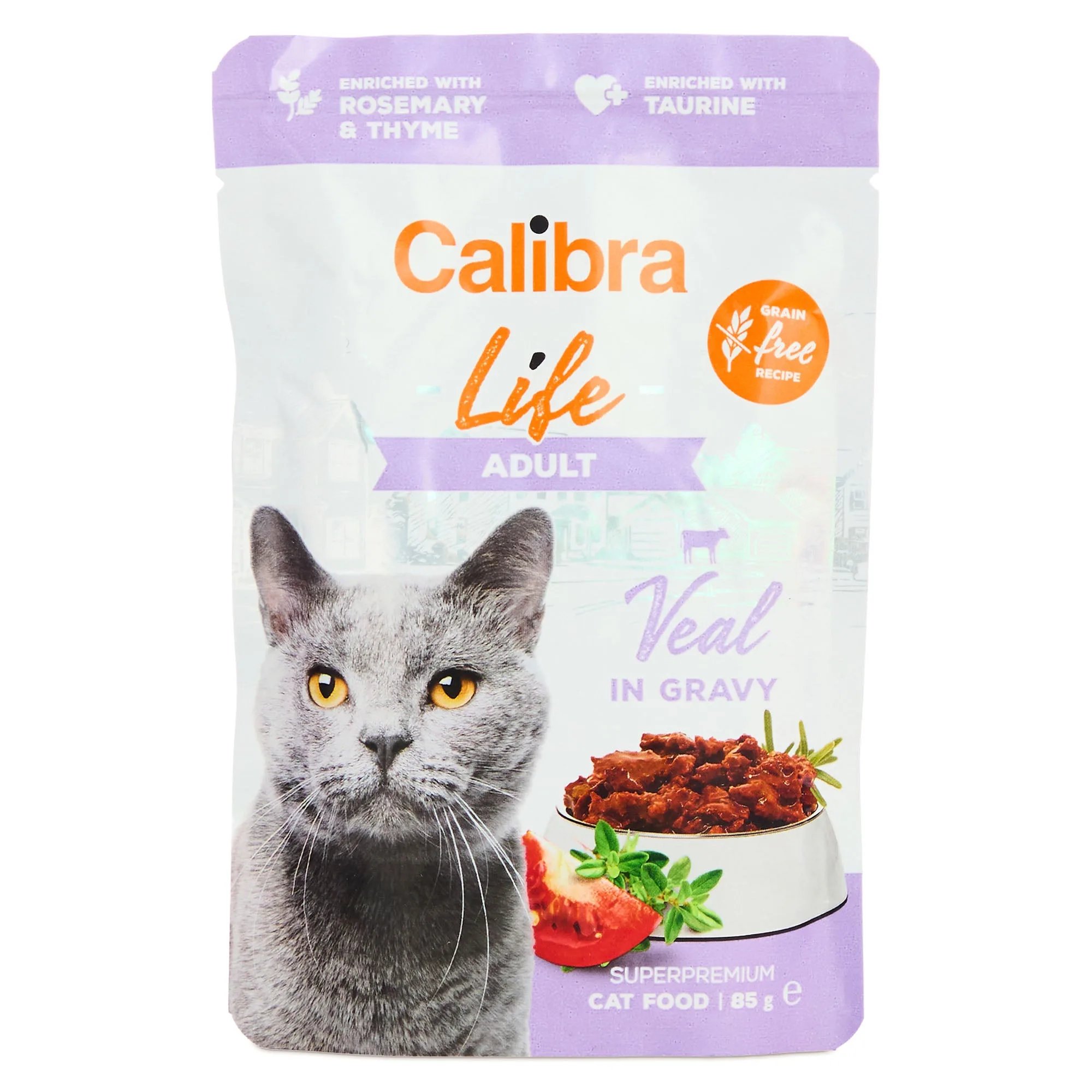 Calibra Cat Life Pouch Adult Veal 28x85g