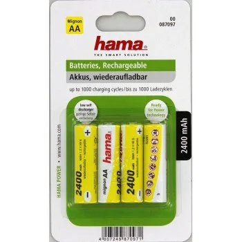 Hama Ni-MH 2400 mAh Rechargeable - AA Pack of 4