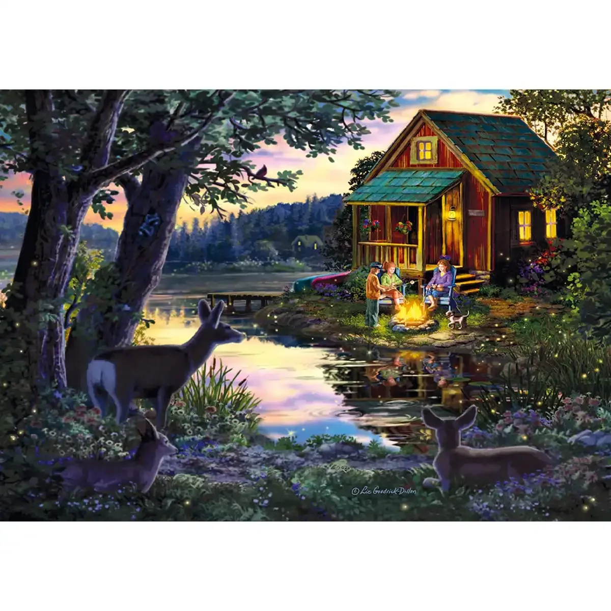 Evening at the Lakehouse 500 Wooden Puzzle