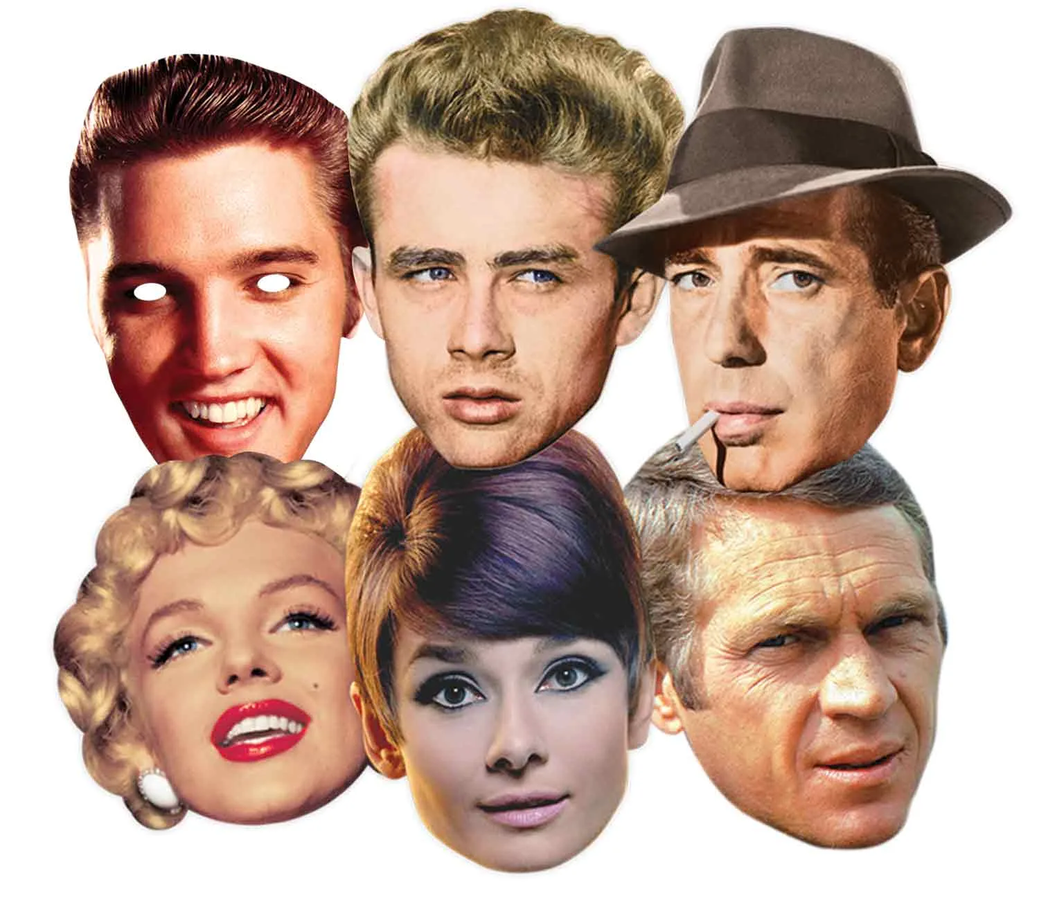 Hollywood feestmaskers 6 stuks: Koopgids