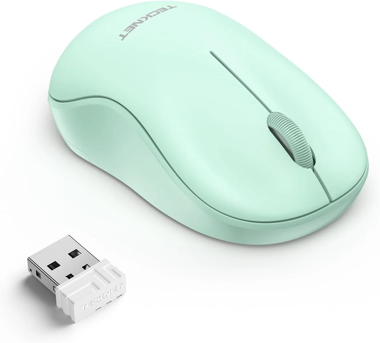 Ratón Inalámbrico TECKNET para Portátil, Ratón Silencioso 2.4G Clic Silencioso, Ratón de Ordenador Pequeño Portátil, 5 Niveles DPI, Ratón Inalámbrico para PC, Chromebook, Mac