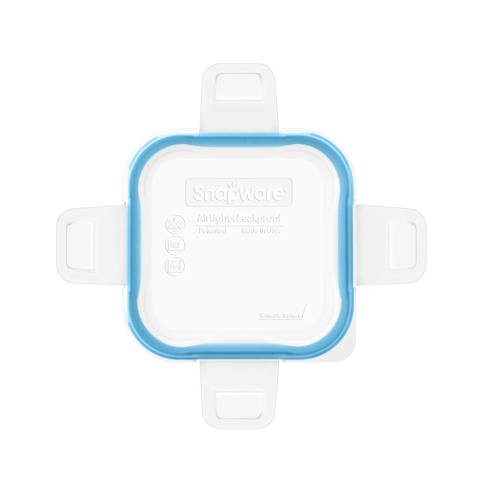 Snapware® Total Solution® Small Square Plastic Lid with Light Blue Seal