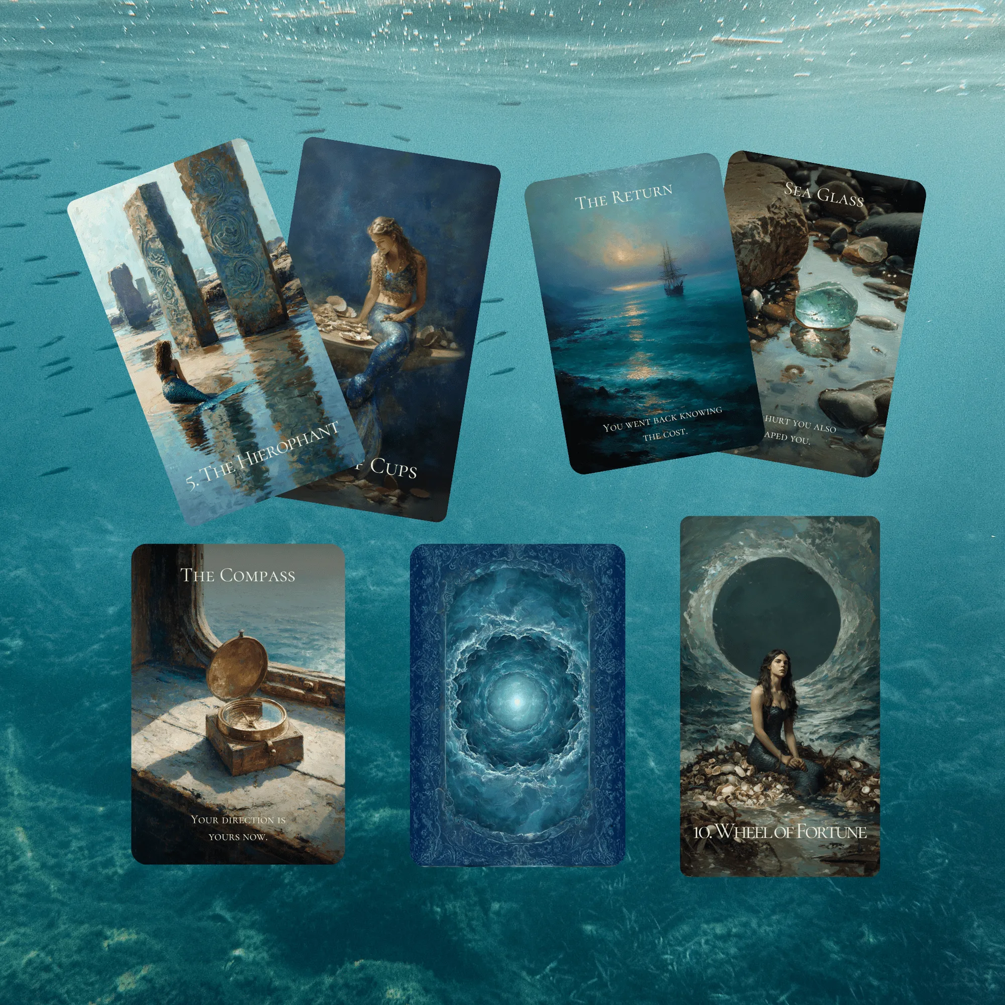 Enchanted Shores Tarot & Oracle 🌊 A complete ocean divination set of story, truth, and intuitive depth