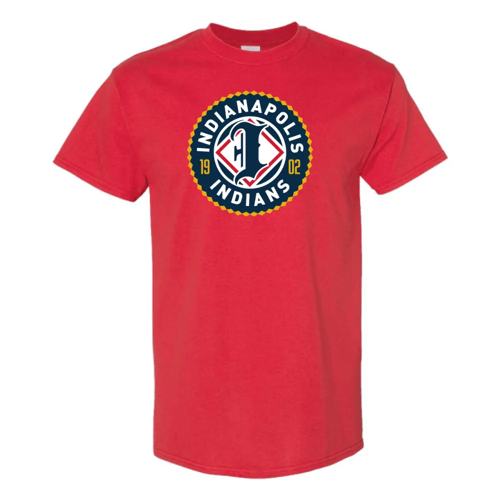 Maglietta Indianapolis Indians Adulti Rossa con Logo Principale