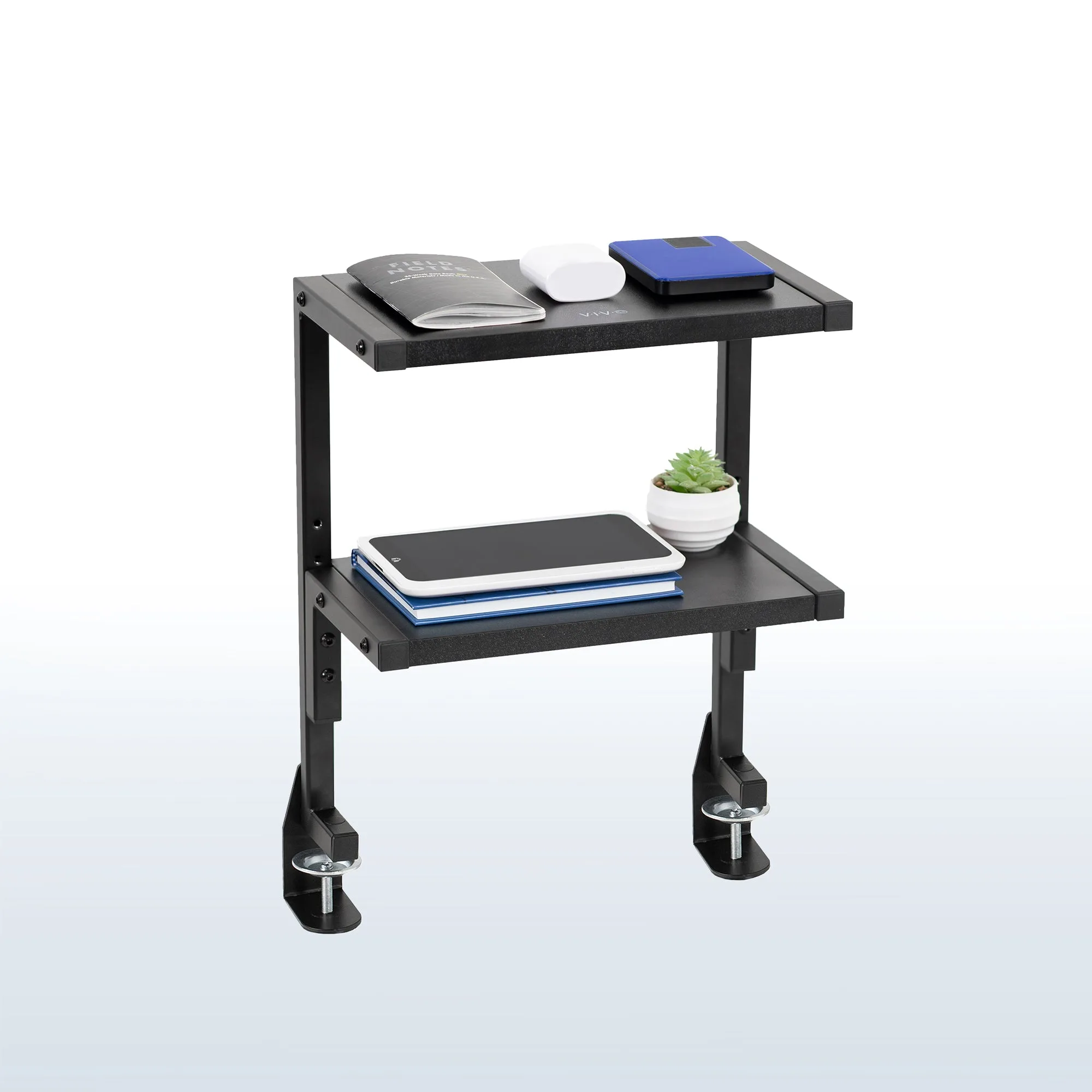 Above/Below Clamp-on Dual Shelf