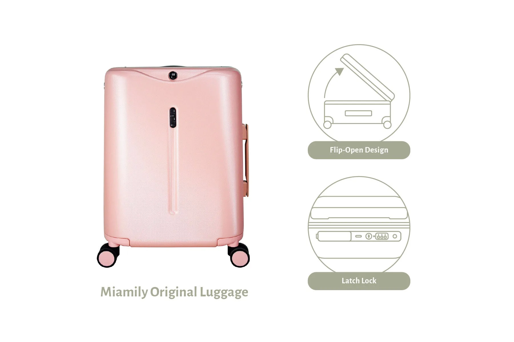 MiaMily Carry On Original 18” Luggage with Built-in Seat for Children