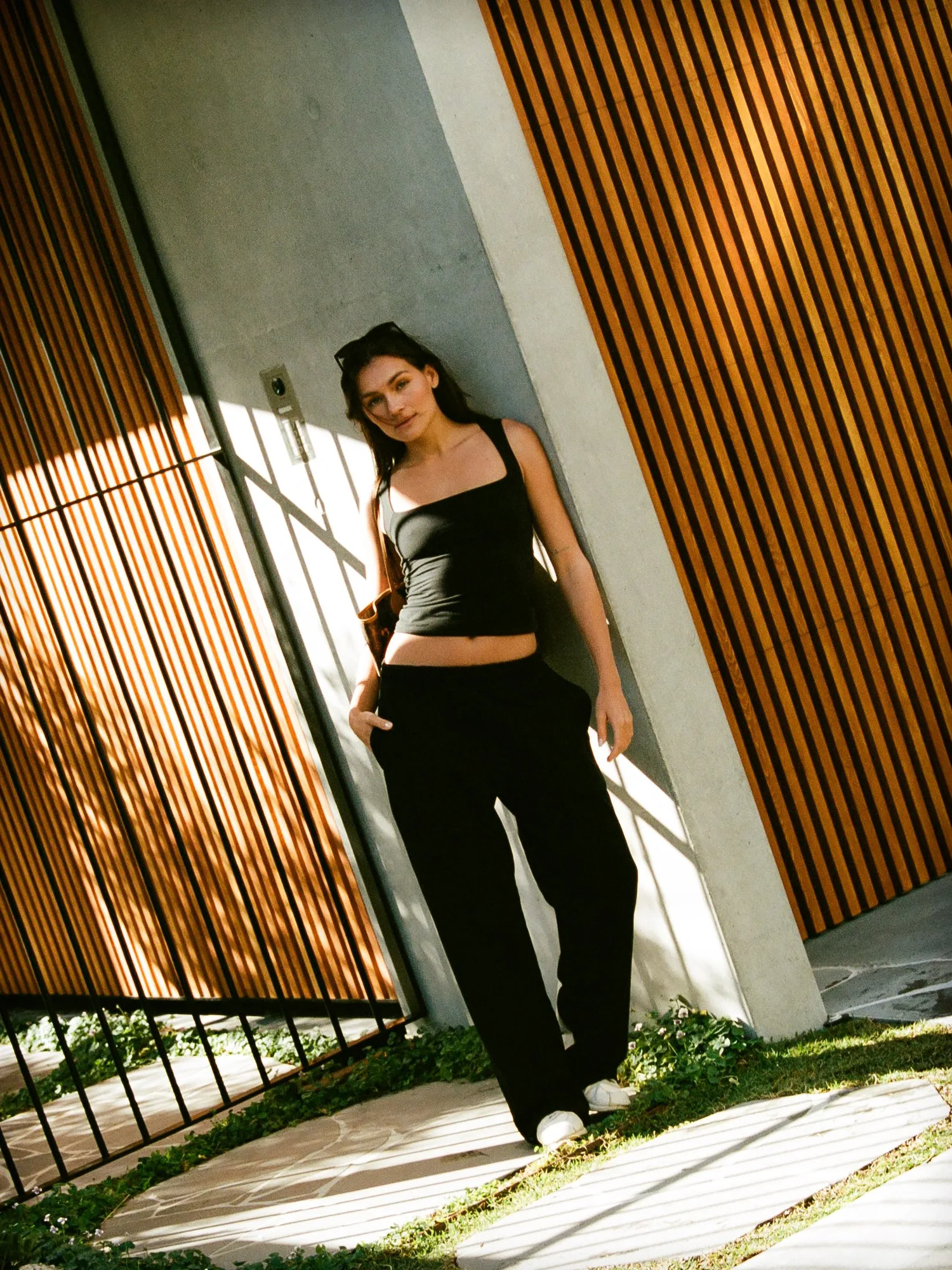 Cotton French Terry Sweatpants - Black