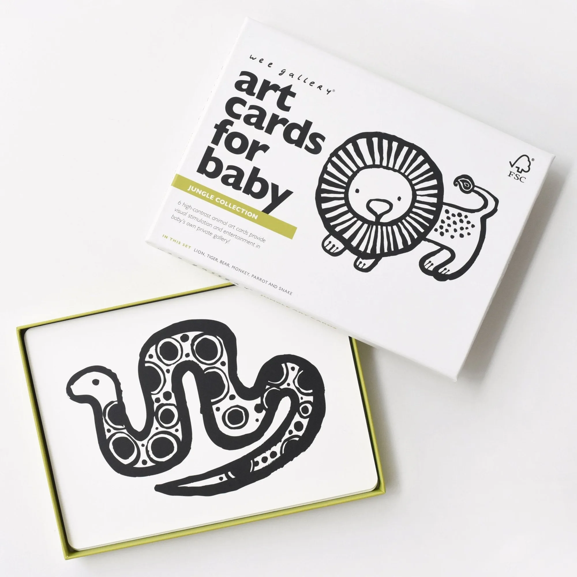 Tarjetas de arte para bebés – Colección Jungla