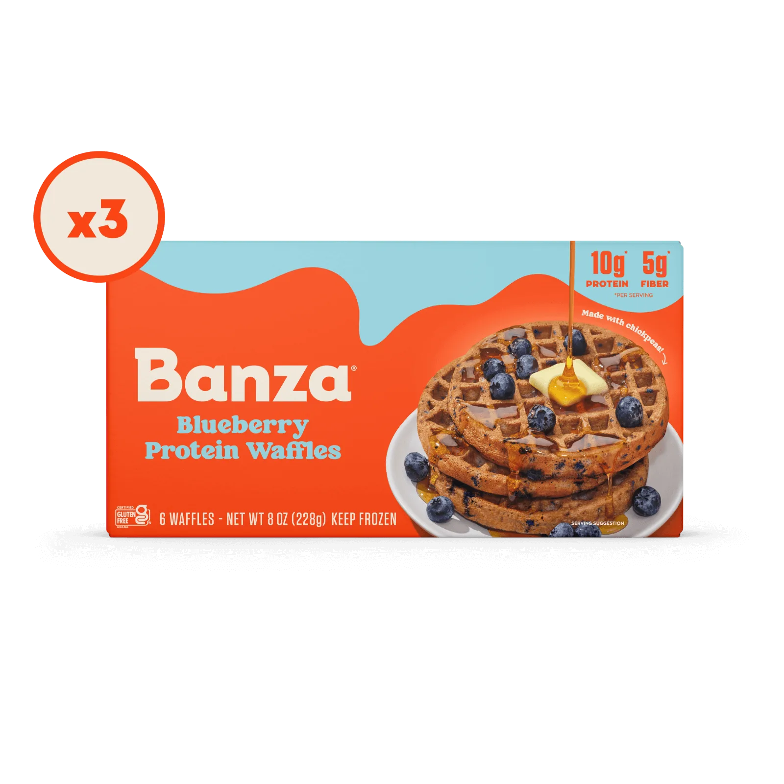 Borůvkové proteinové vafle