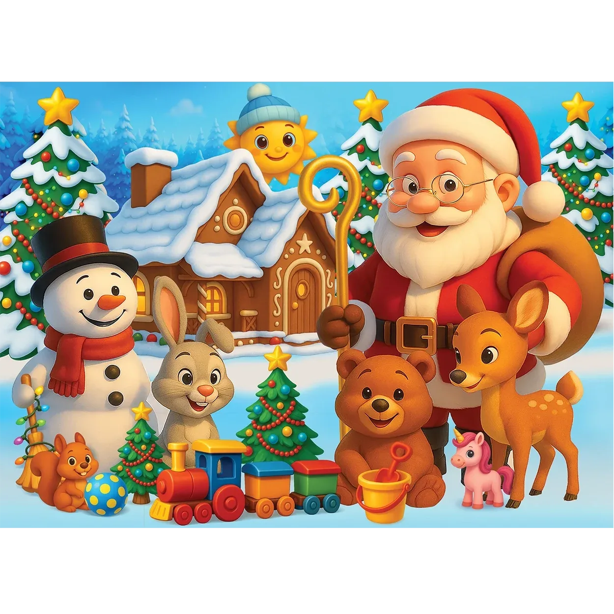Wooden Puzzle SANTA CLAUS