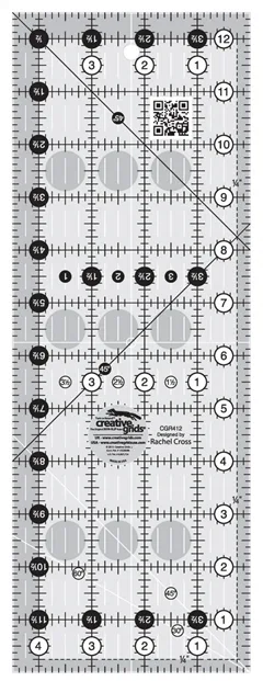Creative Grids 4-1/2" x 12-1/2" Ruler CGR412