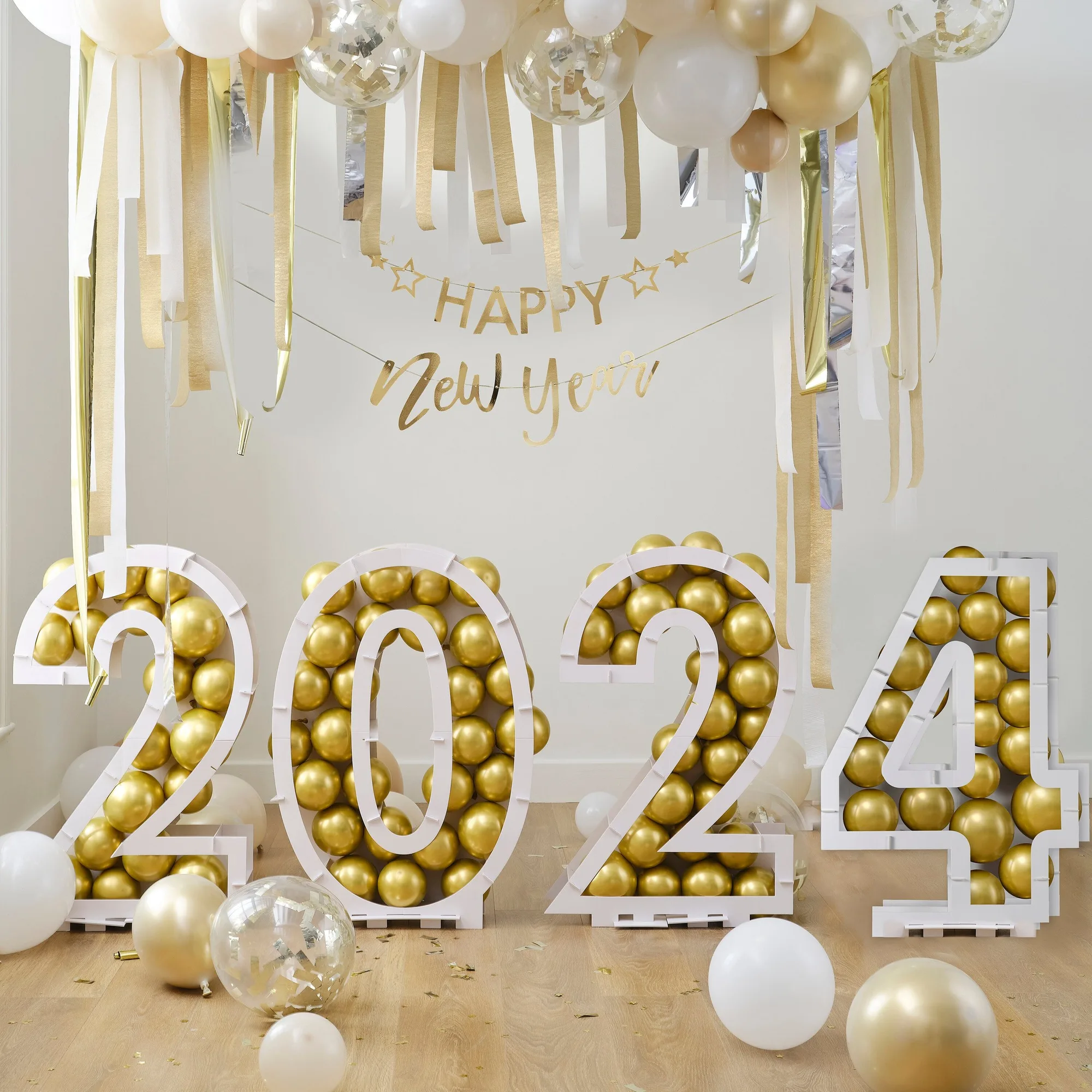 Goldene Silvesterballon-Mosaik-Anleitung