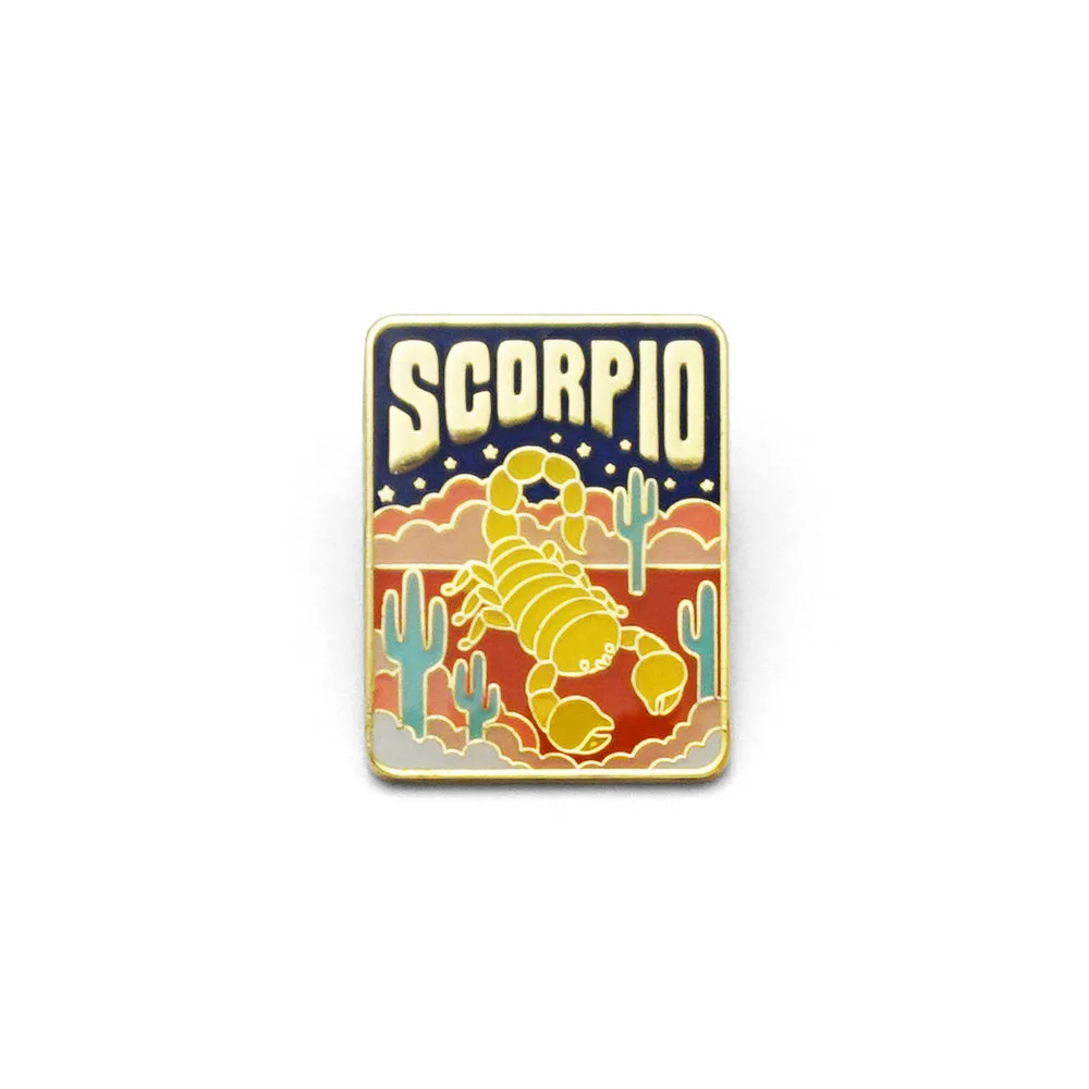 Cadeau Scorpion : porte-clés zodiacal ou pin's émaillé