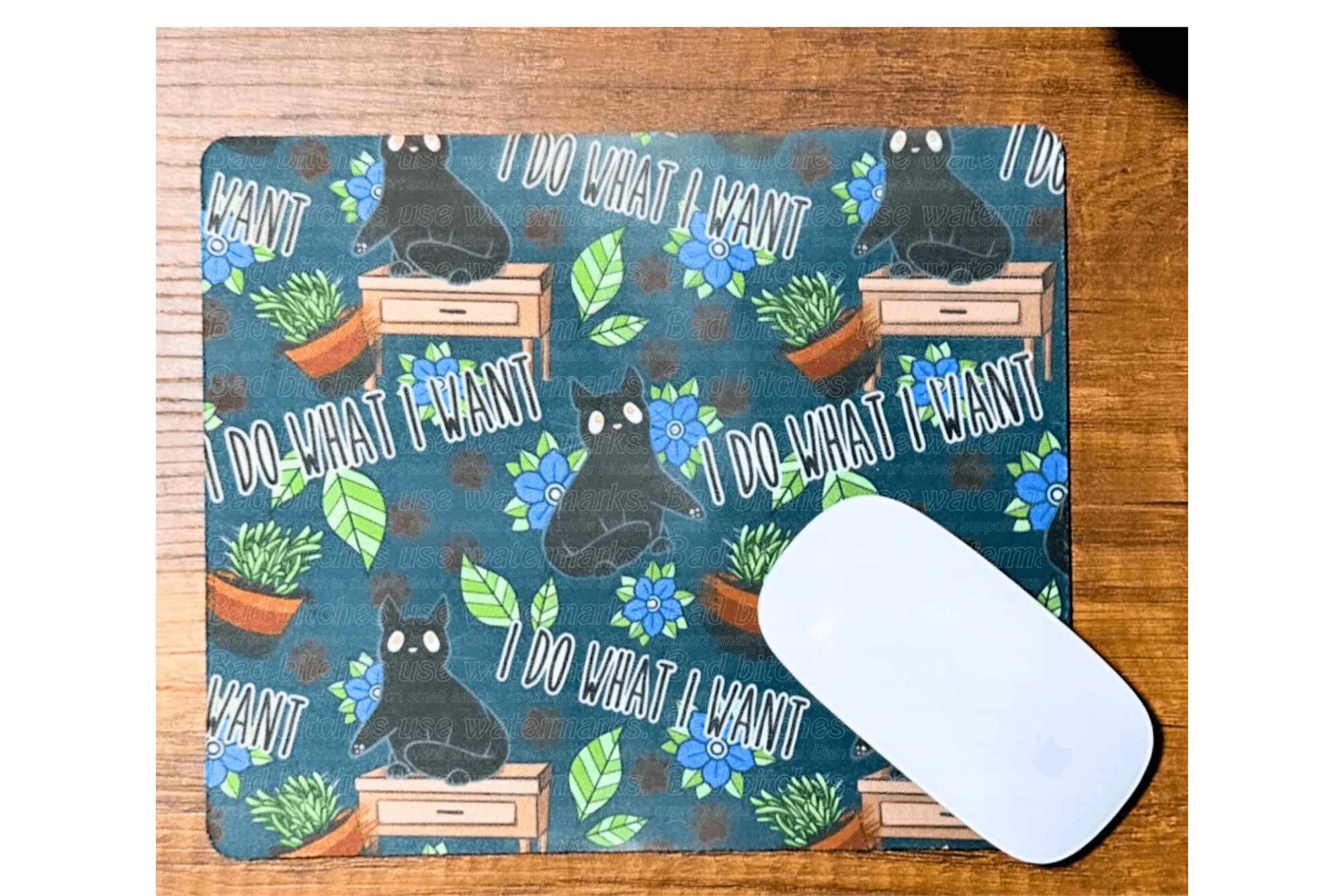 Tapis de souris Je fais ce que je veux chat